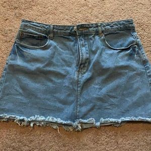 jean mini skirt